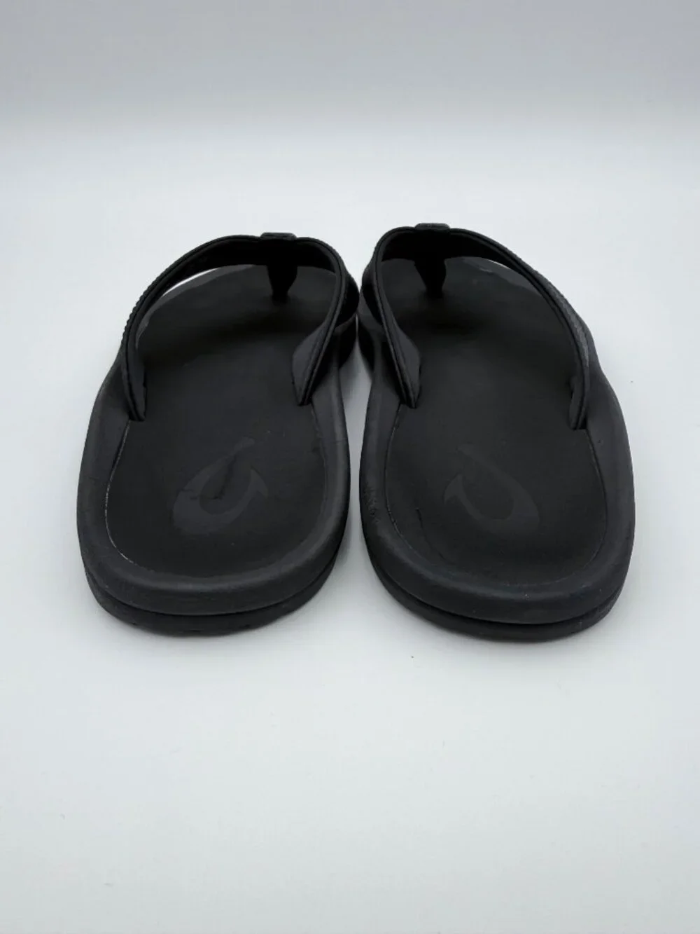 Olukai Mens Black Ohana Flip-Flops Comfort Arch Support Water-Resistant US 8/ EU